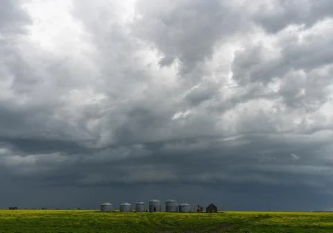 Prairie Storm Clouds Stock Photos