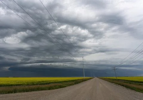 Prairie Storm Clouds Stock Photos