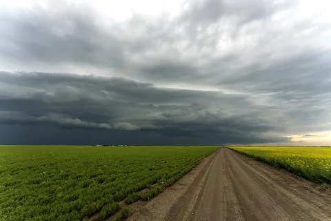 Prairie Storm Clouds Stock Photos