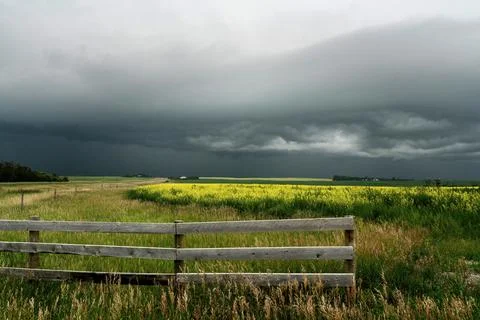 Prairie Storm Clouds Stock Photos