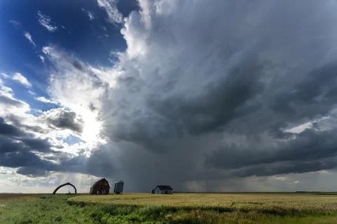 Prairie Storm Clouds Stock Photos