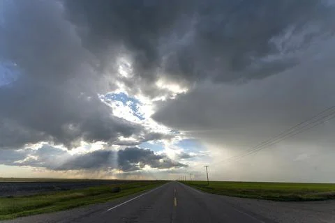 Prairie Storm Clouds Stock Photos