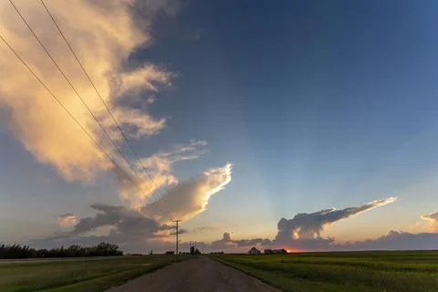 Prairie Storm Clouds Stock Photos