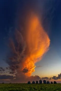 Prairie Storm Clouds Stock Photos