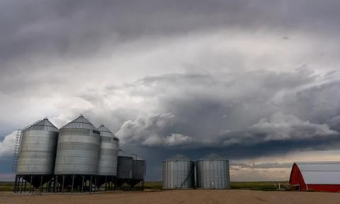 Prairie Storm Clouds Stock Photos