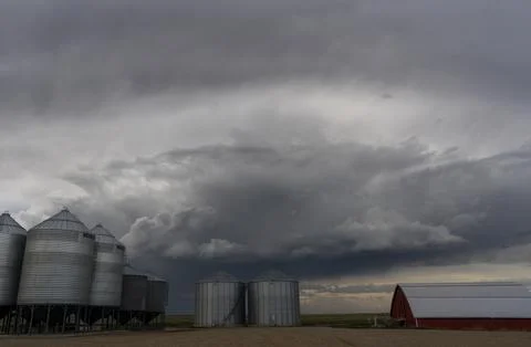 Prairie Storm Clouds Stock Photos