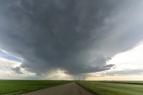  Prairie Storm Clouds Summer Storms in the Canadian Prairies Dramatic Scen... Stock Photos