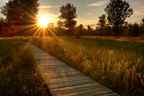 Prairie sunset Stock Photos