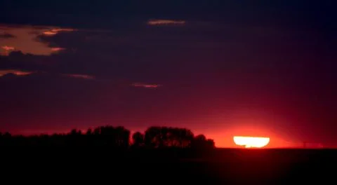 Prairie Sunset Stock Photos