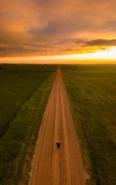Prairie Sunset Stock Photos