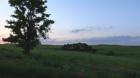 Prairie sunset time lapse Video stock 34624305