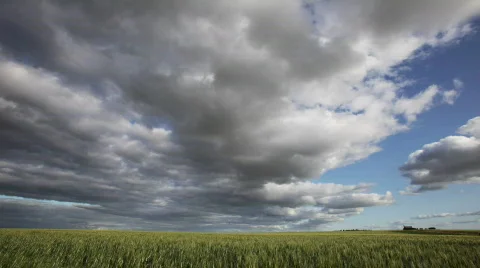 Prairie Time Lapse - Clouds Stock Footage 682380