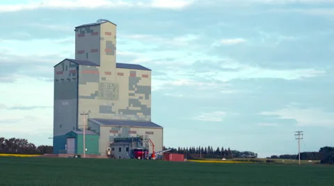 Prairies Grain Elevator Stock Footage 67643017