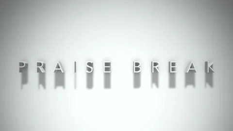 Praise break 3D title animation white text on a white background Stock Footage 299378455