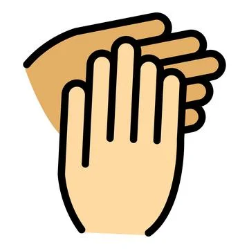 Praise handclap icon vector flat Stock Illustration