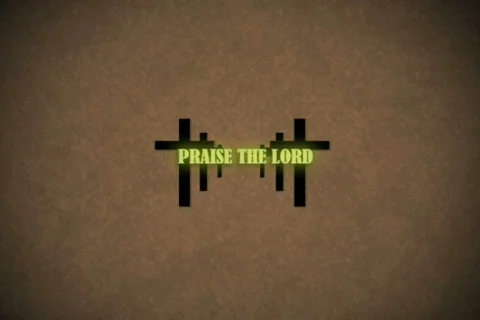 Praise The Lord message Stock Footage 646396