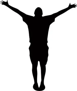 Praise Silhouette Illustrazione stock
