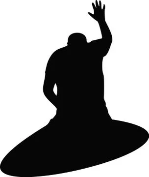 Praise Silhouette Illustrazione stock