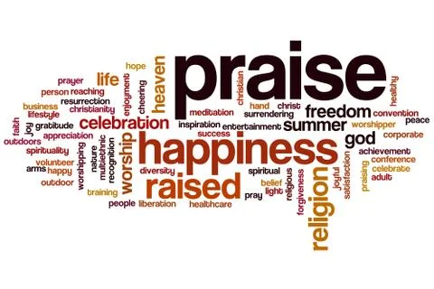 Praise word cloud Stock Illustration