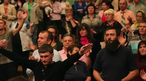 Praises crowd Stock Footage 11270769