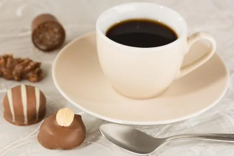 Praline and coffee Foto stock