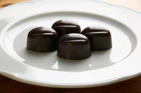 Praline laying on a plate.JH Stock Photos