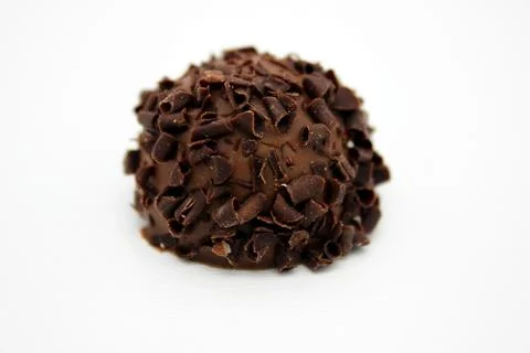 Praline on white background Foto stock