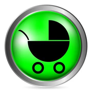 Pram button Illustrazione stock