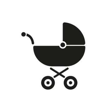 Pram icon. Baby buggy vector design. Baby carriage symbol. web. graphic. JPG. AI Stock Illustration