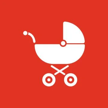 Pram icon. Baby buggy vector design. Baby carriage symbol. web. graphic. JPG. AI Stock Illustration