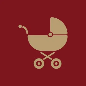Pram icon. Baby buggy vector design. Baby carriage symbol. web. graphic. JPG. AI Stock Illustration
