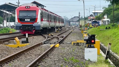 Prambanan Express Commuter Train Stock Footage 229328824