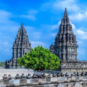 Prambanan hindu temple, java Stock Photos