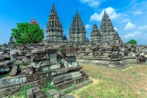 Prambanan hindu temple, java Stock Photos