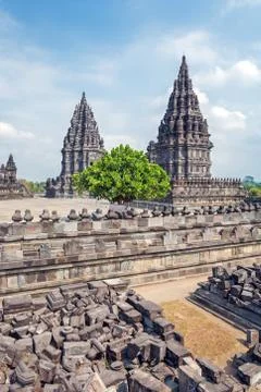 Prambanan Hindu Temple, Yogyakarta, Java Stock Photos