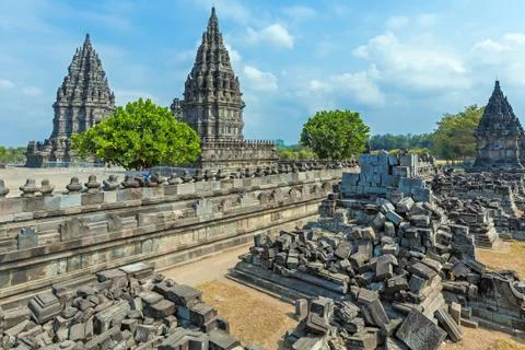 Prambanan Hindu Temple, Yogyakarta, Java Stock Photos