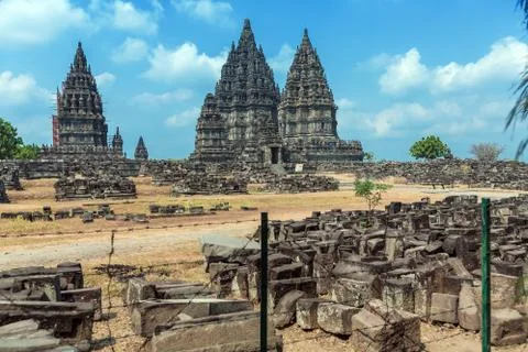Prambanan Hindu Temple, Yogyakarta, Java Stock Photos