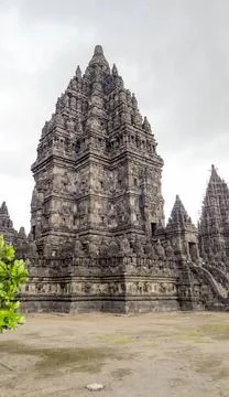 Prambanan in Java Hindu temple named Candi Prambanan located in Java, a is... Fotos Stock