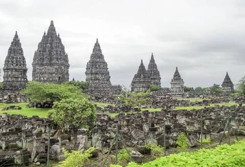 Prambanan in Java Hindu temple named Candi Prambanan located in Java, a is... Foto stock