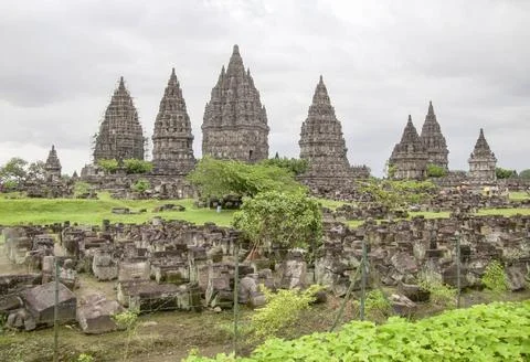 Prambanan in Java Hindu temple named Candi Prambanan located in Java, a is... Foto stock