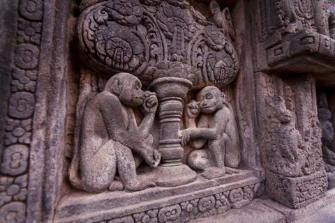 Prambanan temple complex in Java, Indonesia Stock Photos