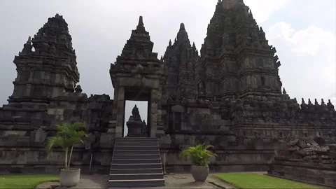 Prambanan Temple Compound, Main Temples, Java, Indonesia Stock Footage 312574395