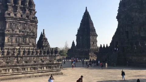 Prambanan Temple Compound, Yogyakarta, Java, Indonesia Vídeos de archivo 140324617