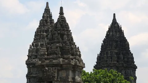 Prambanan Temple Compounds, Java, Indonesia Stock Footage 127372287