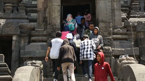Prambanan Temple Compounds, Java, Indonesia Stock Footage 127372387