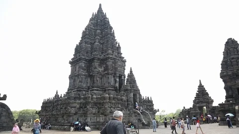 Prambanan Temple Compounds, Java, Indonesia Stock Footage 127372425
