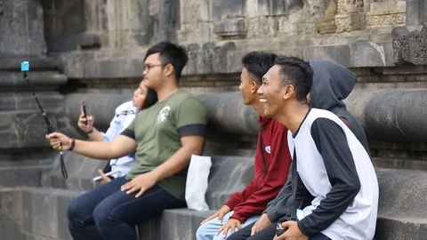 Prambanan Temple Compounds, Java, Indonesia Stock Footage 127372451