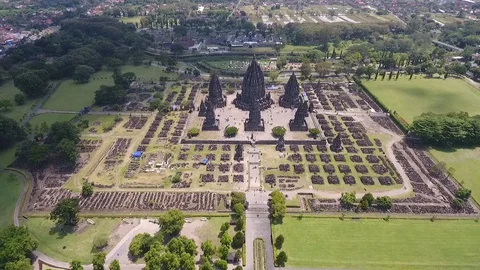 Prambanan Temple Compounds, Java, Indonesia Video stock 129759257