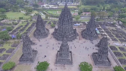 Prambanan Temple Compounds, Java, Indonesia Video stock 129759271