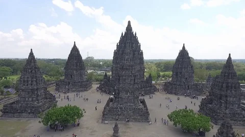 Prambanan Temple Compounds, Java, Indonesia Video stock 129759273